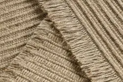 Dywan JUTE 3651 ciemny beż jednolity - jutowy, płaskotkany, frędzle