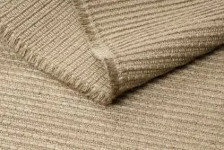 Dywan JUTE 3651 ciemny beż jednolity - jutowy, płaskotkany, frędzle