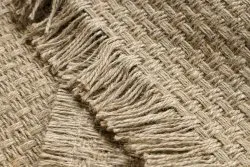 Dywan JUTE 3731 ciemny beż jednolity - jutowy, płaskotkany, frędzle
