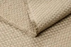 Dywan JUTE 3731 ciemny beż jednolity - jutowy, płaskotkany, frędzle