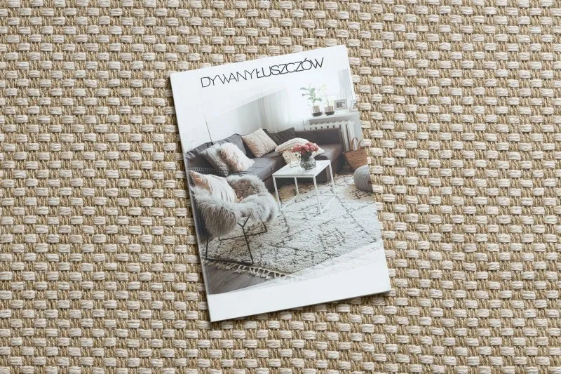 Dywan JUTE 3731 krem / beż - jutowy, płaskotkany, frędzle