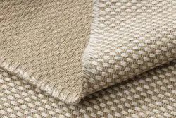 Dywan JUTE 3731 krem / beż - jutowy, płaskotkany, frędzle