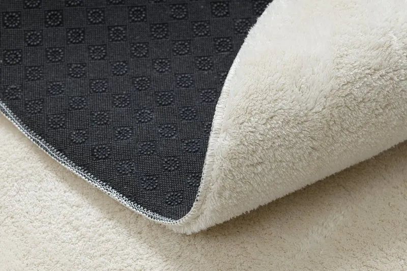 Covor de spalat modern LINDO cerc crem, anti-alunecare, shaggy