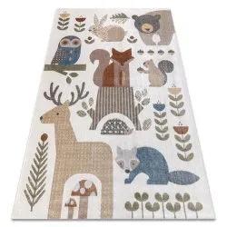 Covor BONO 8425 Animale de pădure crem / maro