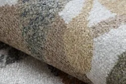 Covor BONO 8426 cerc Junglă, animale sălbatice crem / auriu închis