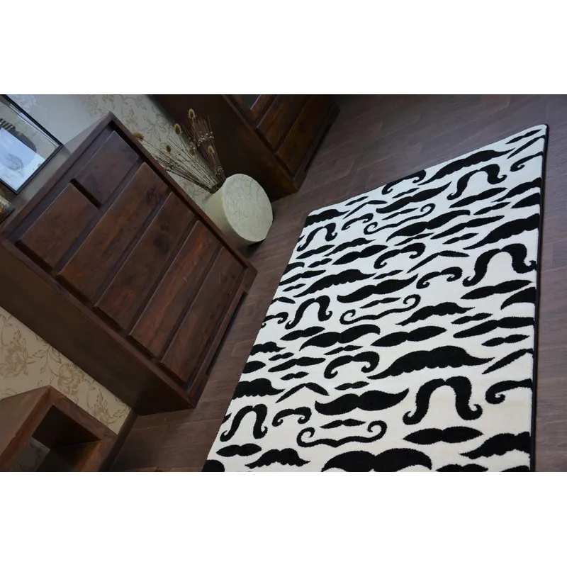 Covor SKETCH de culoare crem, alegere elegantă pentru dormitor sau camera copiilor