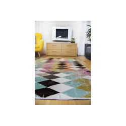 Covor modern acrilic în nuanță pudră, accesoriu stilat pentru casă