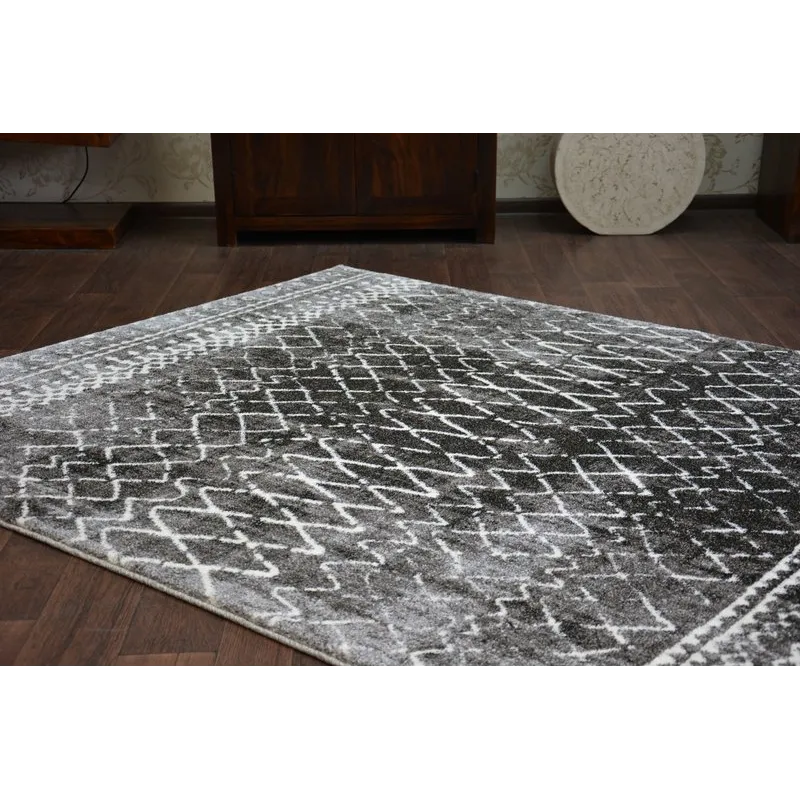 Covor modern SHADOW 9890 maro și negru, perfect pentru decorul casei