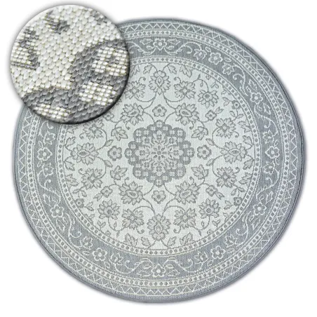 Covor rotund din spagă sisal FLAT 48691/637 gri