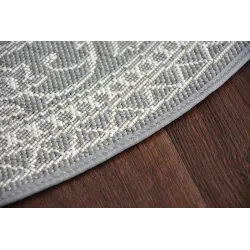 Covor rotund din spagă sisal FLAT 48691/637 gri