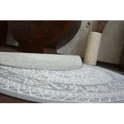 Covor rotund din spagă sisal FLAT 48691/637 gri