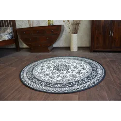 Covor rotund din spagă sisal FLAT 48691/690 negru