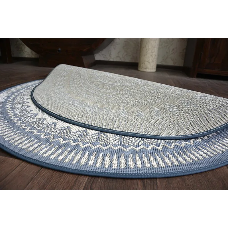 Covor rotund din sfoara sisal FLAT 48695/591 Albastru