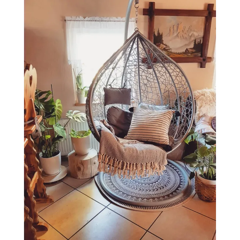 Covor rotund din frânghie sisal FLAT 120cm Maro