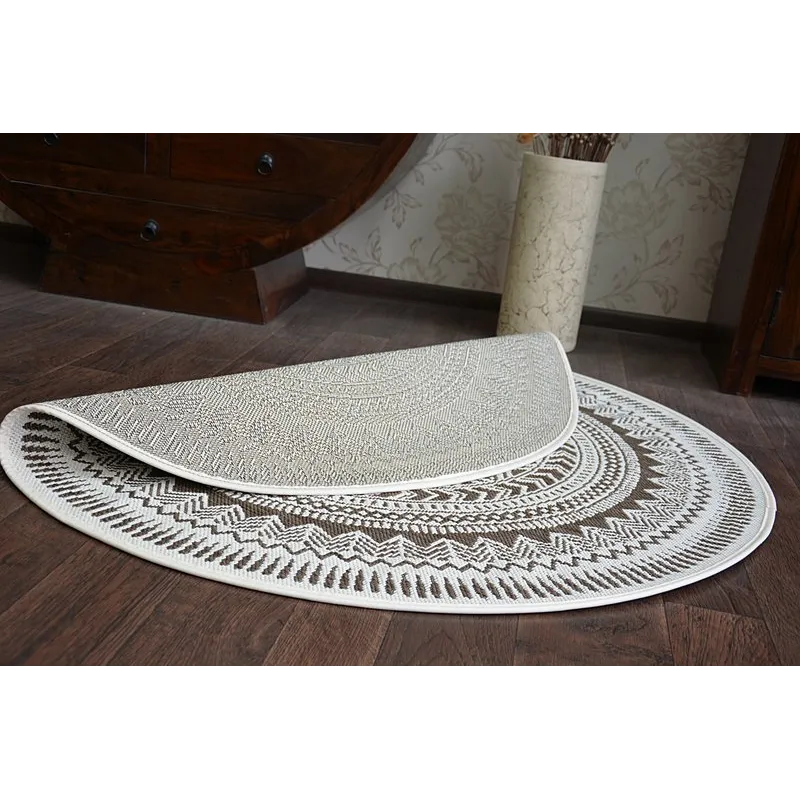 Covor rotund din frânghie sisal FLAT 120cm Maro