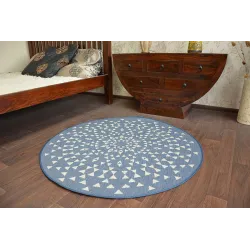 Covor Rotund Sfoară Sisal FLAT 120cm Albastru