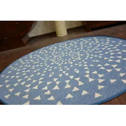 Covor Rotund Sfoară Sisal FLAT 120cm Albastru