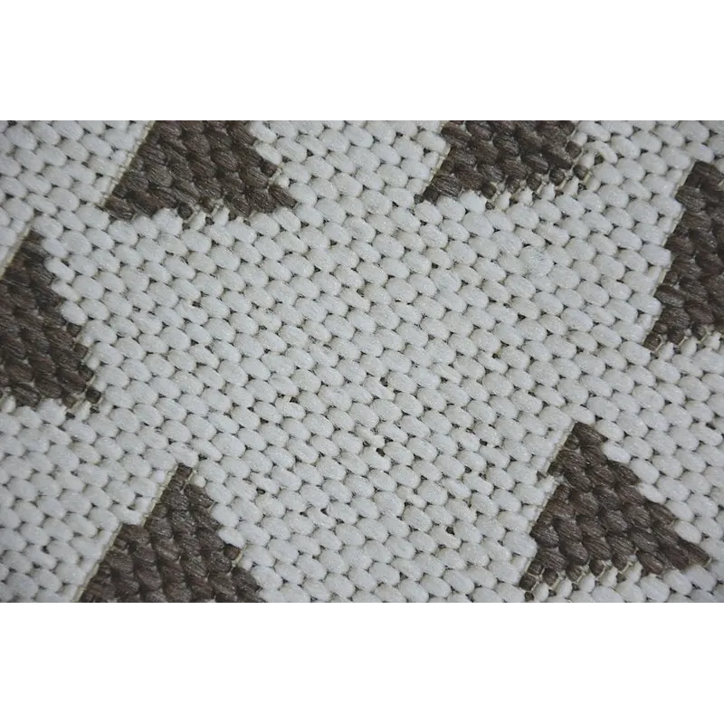 Covor circular FRÂNGHIE SISAL FLAT 48715/768 120cm Alb