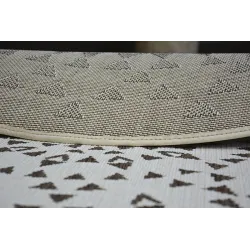 Covor circular FRÂNGHIE SISAL FLAT 48715/768 120cm Alb