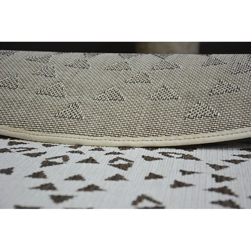 Covor circular FRÂNGHIE SISAL FLAT 48715/768 120cm Alb
