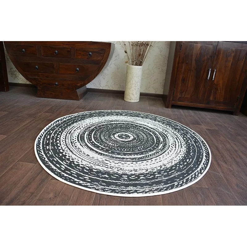 Covor rotund din sfoara sisal FLAT 48756/960 alb