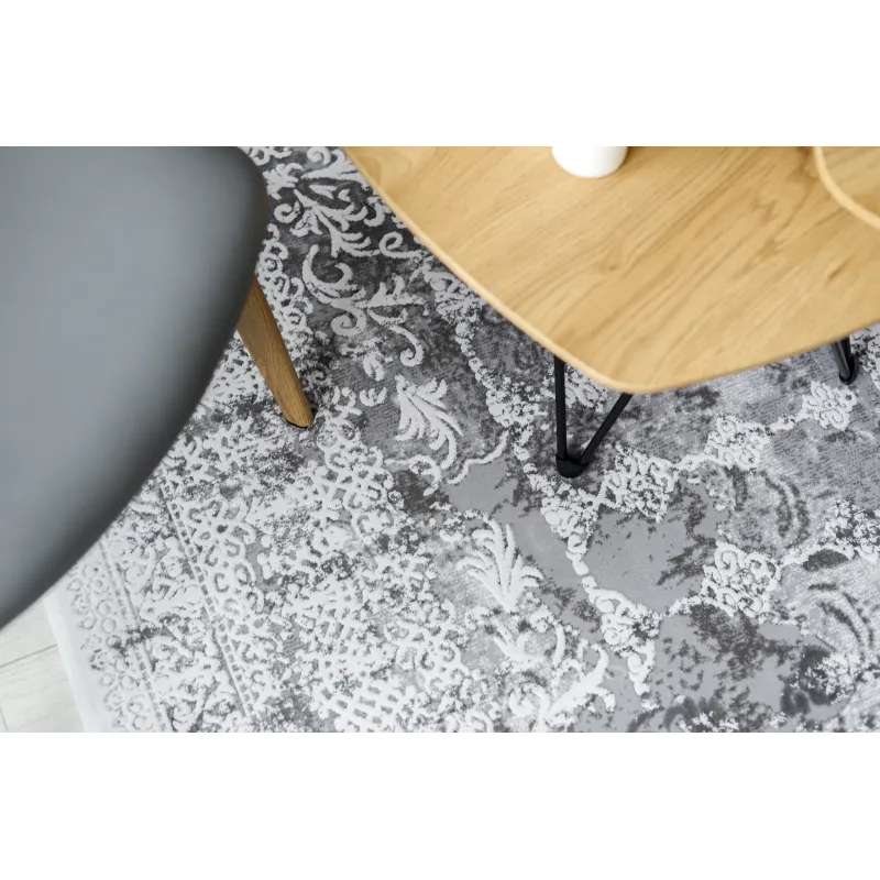 Covor Acrilic VALENCIA 2328 ORNAMENT Gri/Fildeș