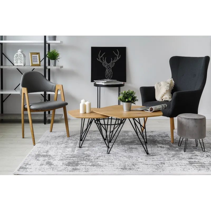 Covor Acrilic VALENCIA 2328 ORNAMENT Gri/Fildeș