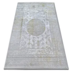 Covor ACRIL VALENCIA 2328 ORNAMENT gri deschis / mustar