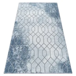 Covor Acrilic VALENCIA 3951 Hexagon Albastru/Gri