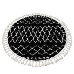 Covor Berber Ethnic G3802 Cerc Negru 160cm