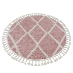 Covor Berber Troik A0010 Rotund 120cm Roz