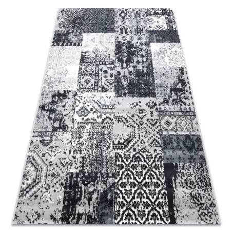 Covor patchwork gri, covor clasic pentru living