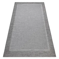 Covor Sisal Boho Coardă Gri 120x170