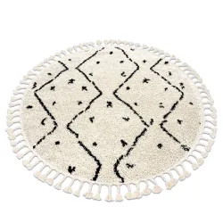 Covor Berber Tetuan B751 Rotund Crem 120cm