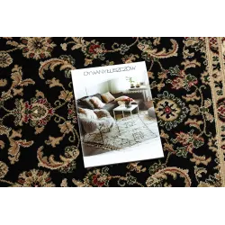 Covor oval ROYAL ADR negru, ideal pentru decor clasic