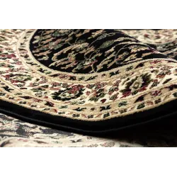 Covor oval ROYAL ADR pentru sufragerie sau dormitor, negru