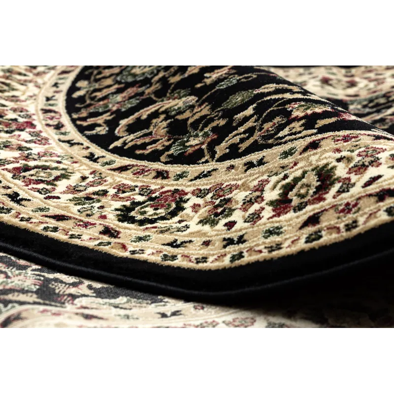 Covor oval ROYAL ADR pentru sufragerie sau dormitor, negru
