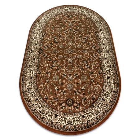 Covor oval ROYAL ADR maro, design clasic pentru decorul casei