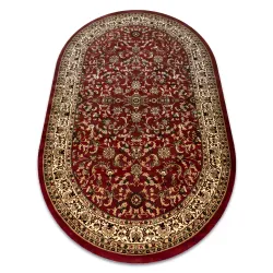 Covor oval ROYAL ADR burgundy, covor clasic pentru living