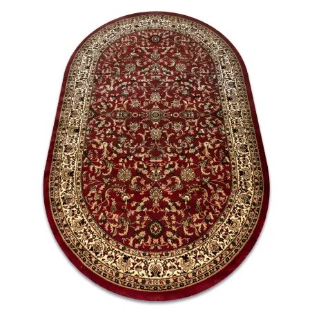 Covor oval ROYAL ADR burgundy, covor clasic pentru living