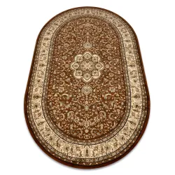 Covor oval ROYAL ADR maro, design clasic pentru living