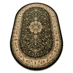 Covor oval ROYAL ADR verde, design clasic, 100x180 cm
