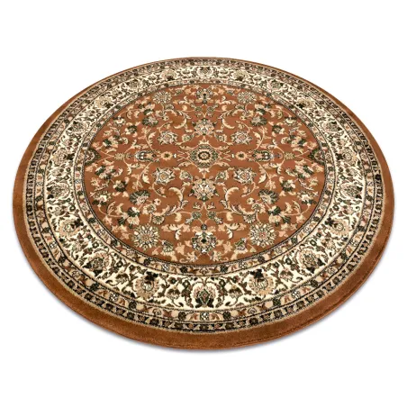 Covor rotund ROYAL ADR 120cm maro, covor clasic pentru living