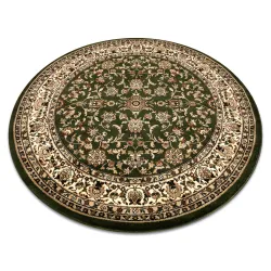Covor rotund ROYAL ADR verde, covor clasic pentru decorare interioară