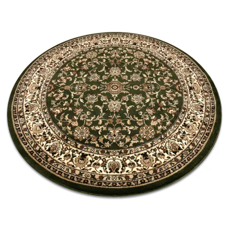 Covor rotund ROYAL ADR verde, covor clasic pentru decorare interioară