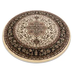 Covor rotund ROYAL ADR de culoare caramel, covor clasic