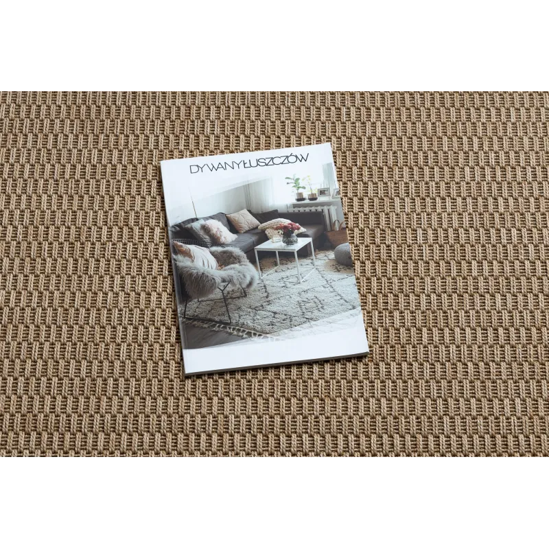 Covor bej boho din sisal, perfect pentru sufragerie