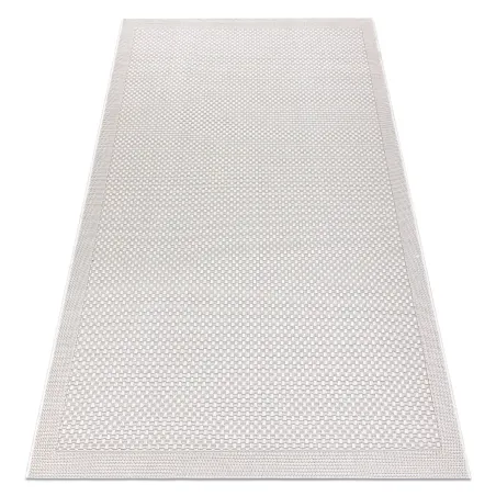 Covor sisal bej cu ramă, ideal pentru interior stilat