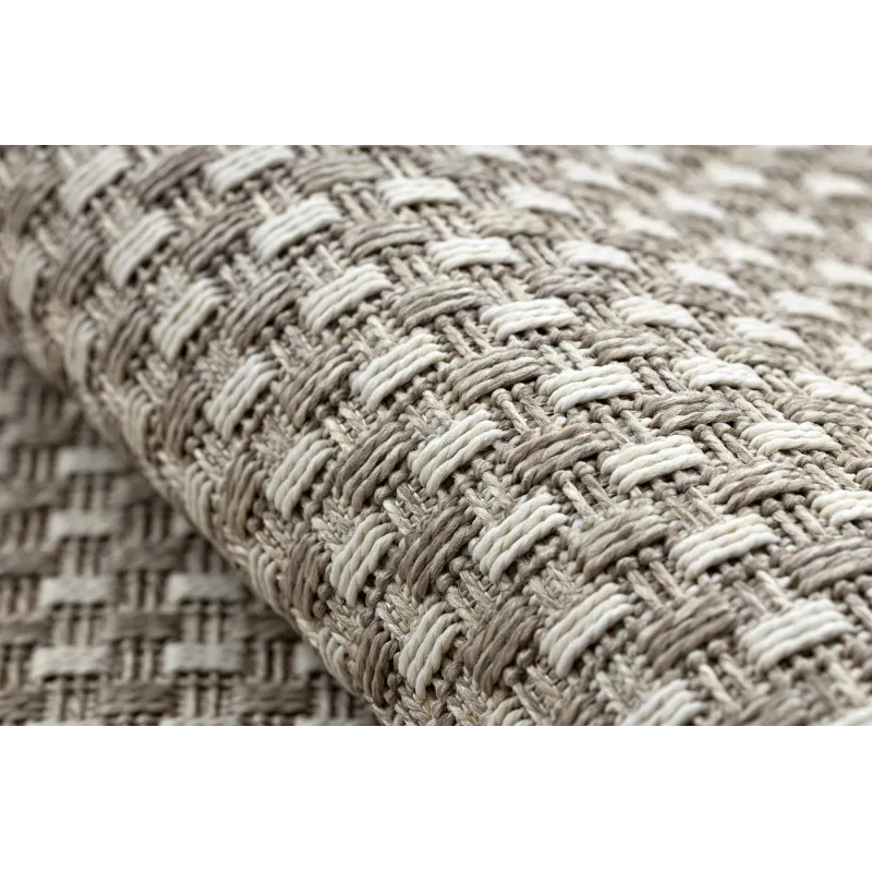 Covor din sisal bej în stil boho, ideal pentru dormitoare sau camere de copii