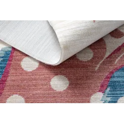 Covor moale pentru copii, crem și roșu, potrivit pentru living sau camera copiilor